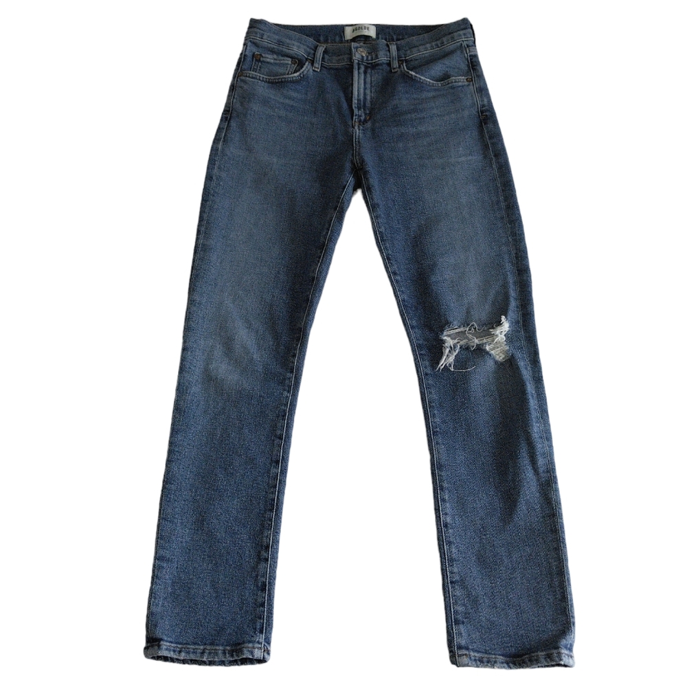 Agolde Toni Distressed Blue Jeans Womens Size 26